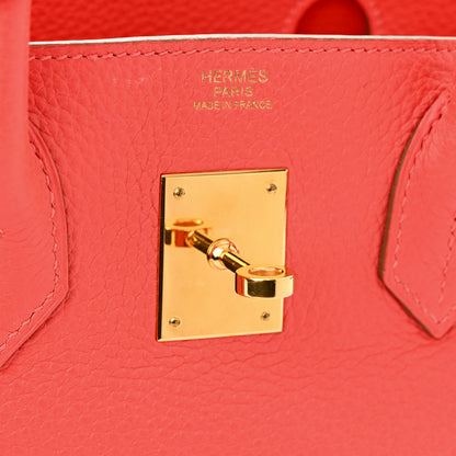 Hermes Taurillon Clemence Birkin 30 Rose Jaipur 5 of 13
