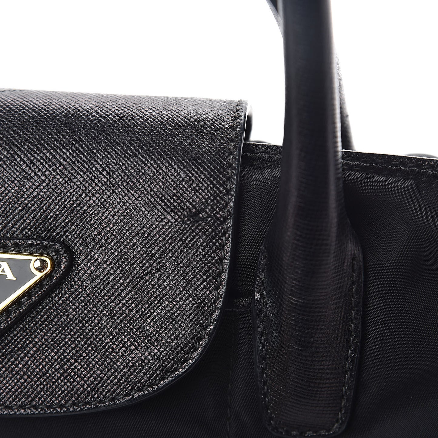 Tessuto Nylon Saffiano Tote Black