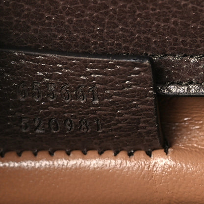 Gucci Monogram Jumbo GG Textured Dollar Calfskin Mini Diana Tote Bag Camel Ebony New Acero 7 of 9