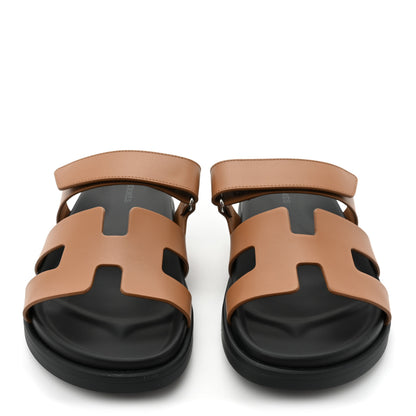 Hermes Calfskin Womens Chypre Sandals 38 Naturel 2 of 8