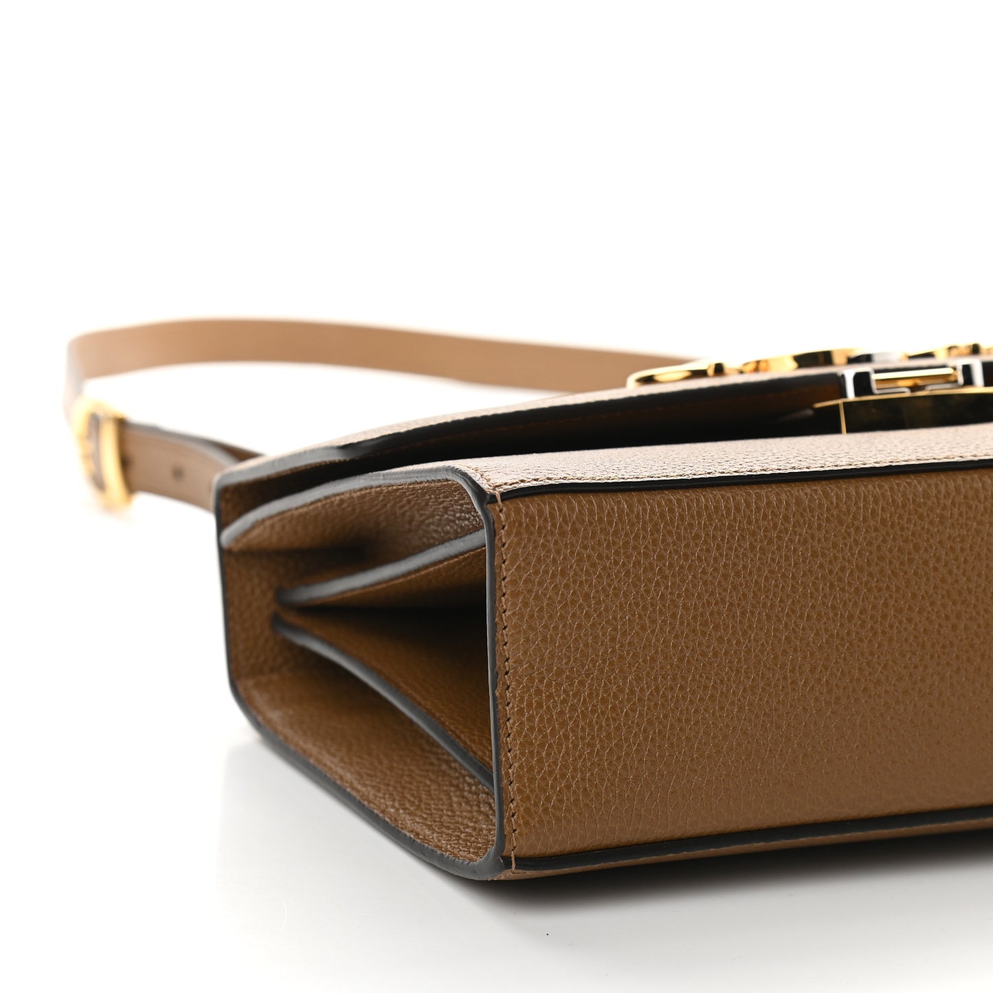 Grainy Calfskin Small Zumi Shoulder Bag Friky Taupe