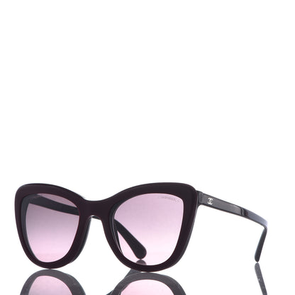 Chanel Clip On Sunglasses 5393 Black Burgundy 2 of 11