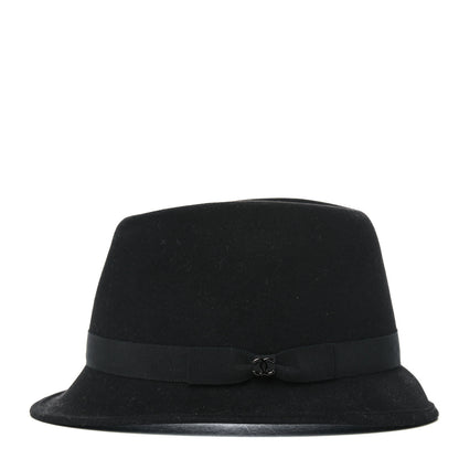 Chanel Felt Fedora Hat M Black 1 of 5
