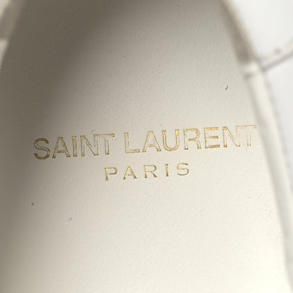 Saint Laurent Calfskin Andy Low Top Sneakers 37.5 Blanc Optique 9 of 9