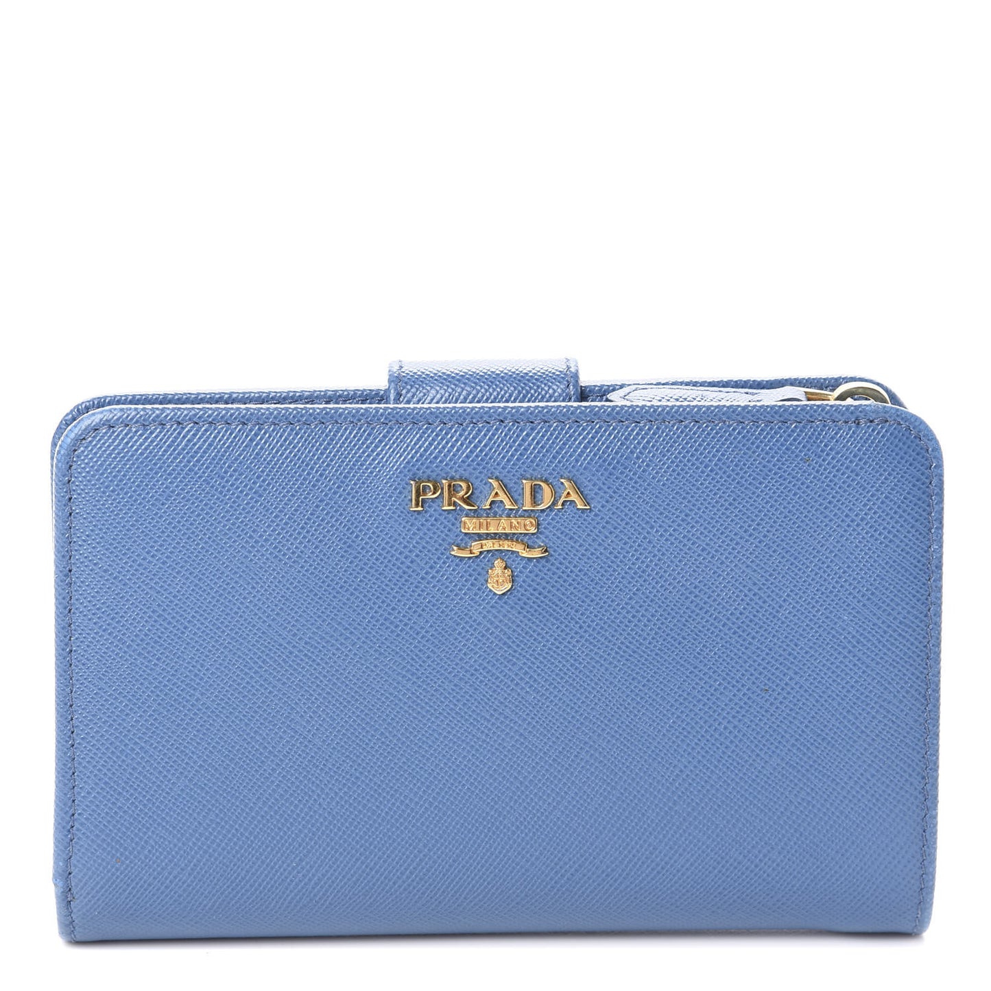Saffiano Metal Compact Wallet Bluette Mare