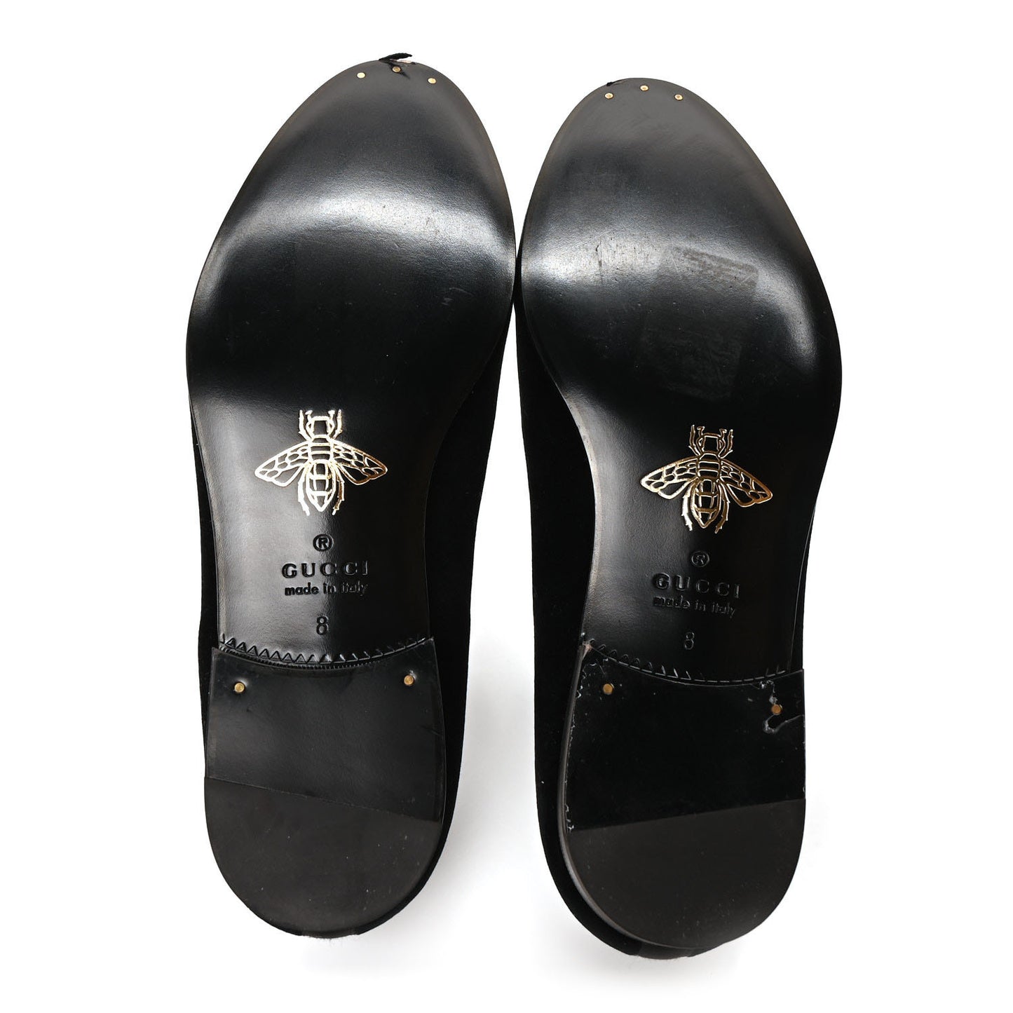 Velvet Embroidered Mens Loafers 8 Black