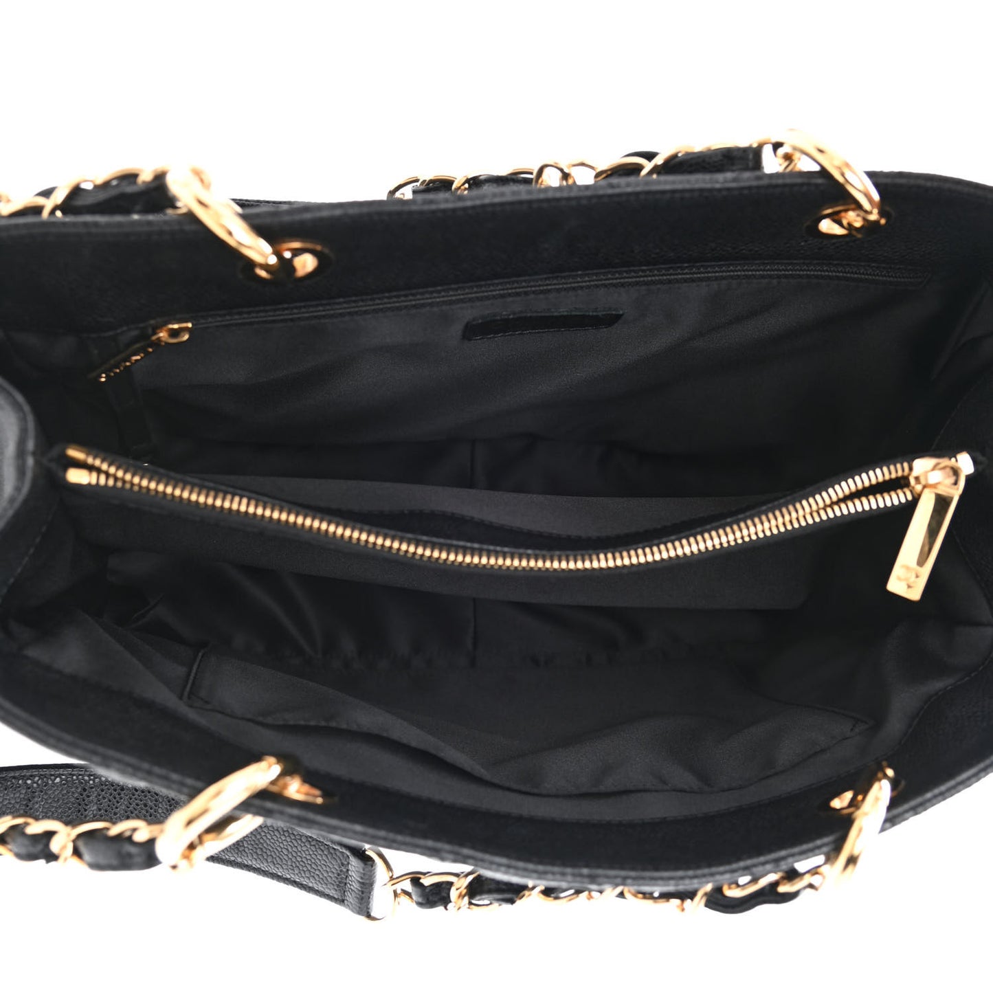 Caviar Quilted Grand Shopping Tote GST Black
