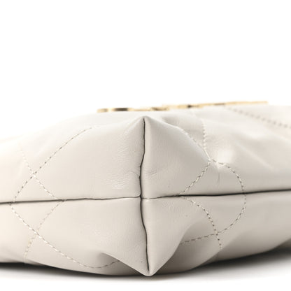Chanel Shiny Calfskin Quilted Mini Chanel 22 Light Grey 9 of 11