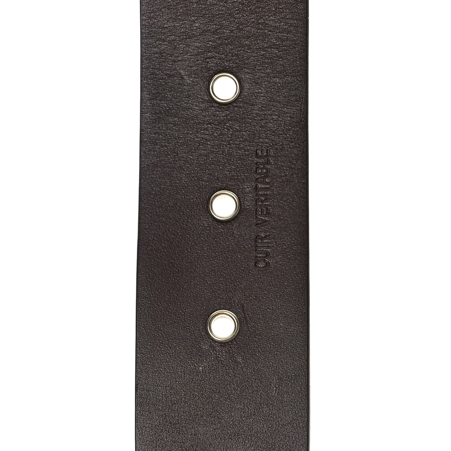Chanel Calfskin Cross Stitch Grommet Belt 90 36 Brown 4 of 6