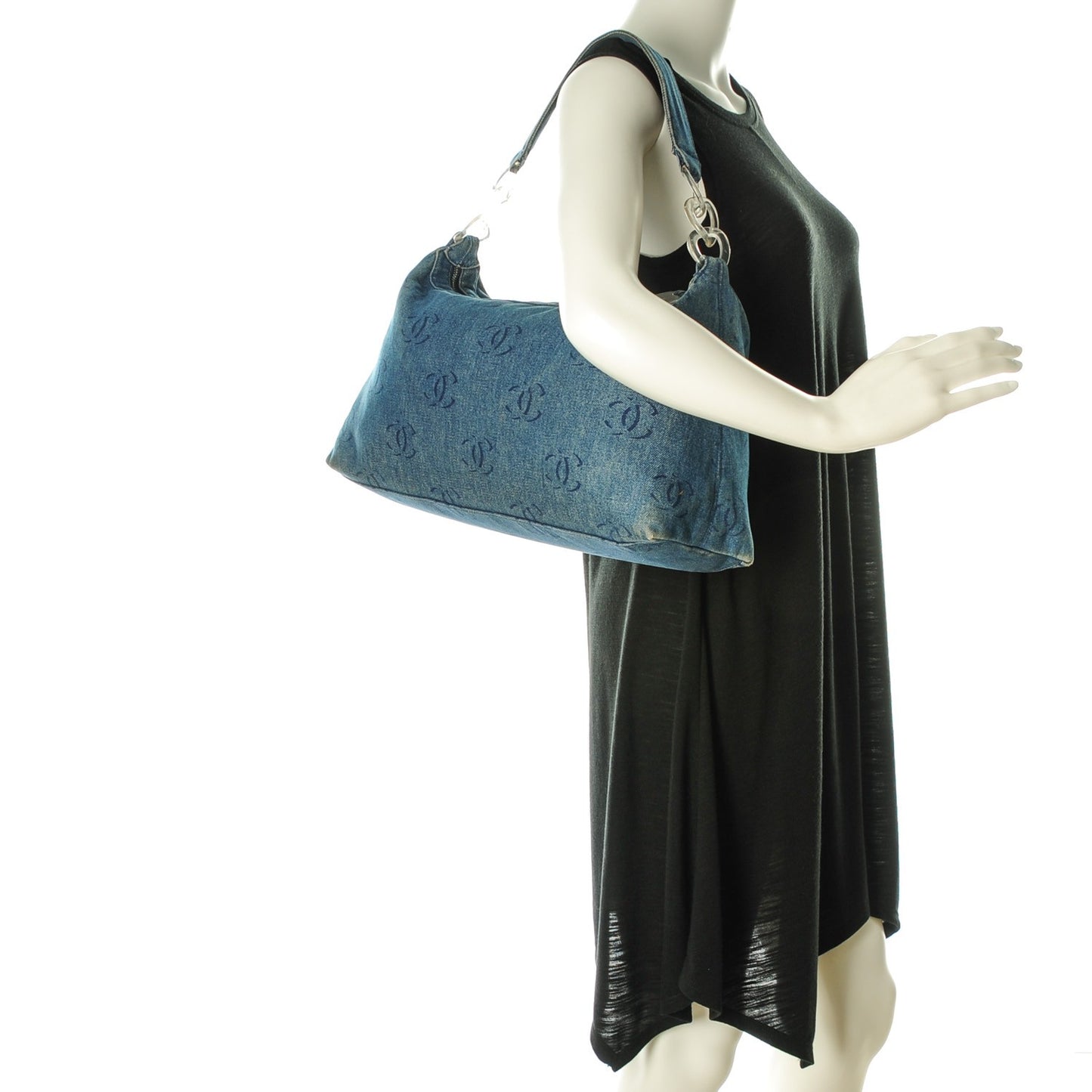 Denim CC Hobo Dark Blue