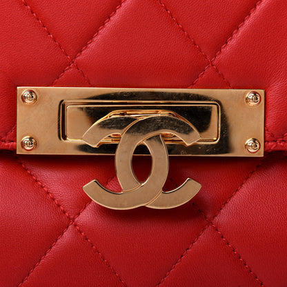 Chanel Lambskin Quilted Large Golden Class Flap Red 5 of 5
