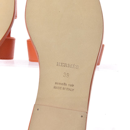Hermes Epsom Oran Sandals 39 Orange Poppy 6 of 9