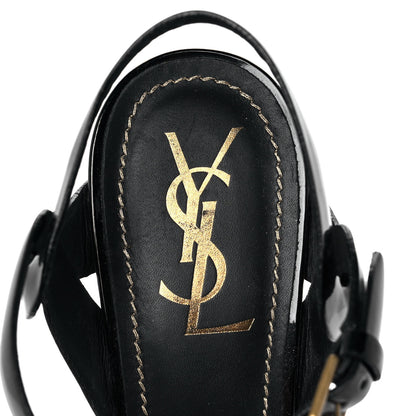 Saint Laurent Patent Tribute 105 Platform Sandals 39 Black 7 of 9