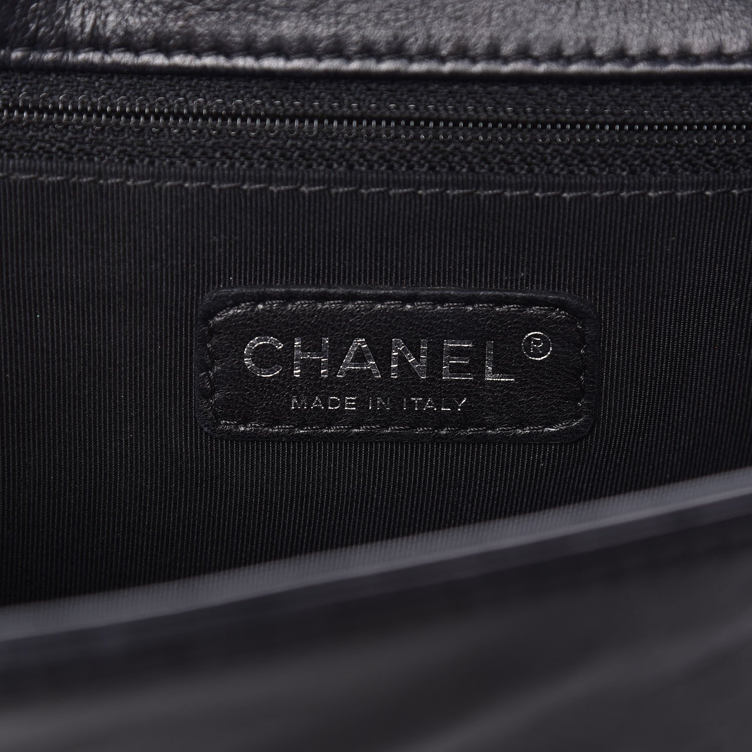Chanel Calfskin Embossed Stitch Large Boy Flap Black 6 of 19