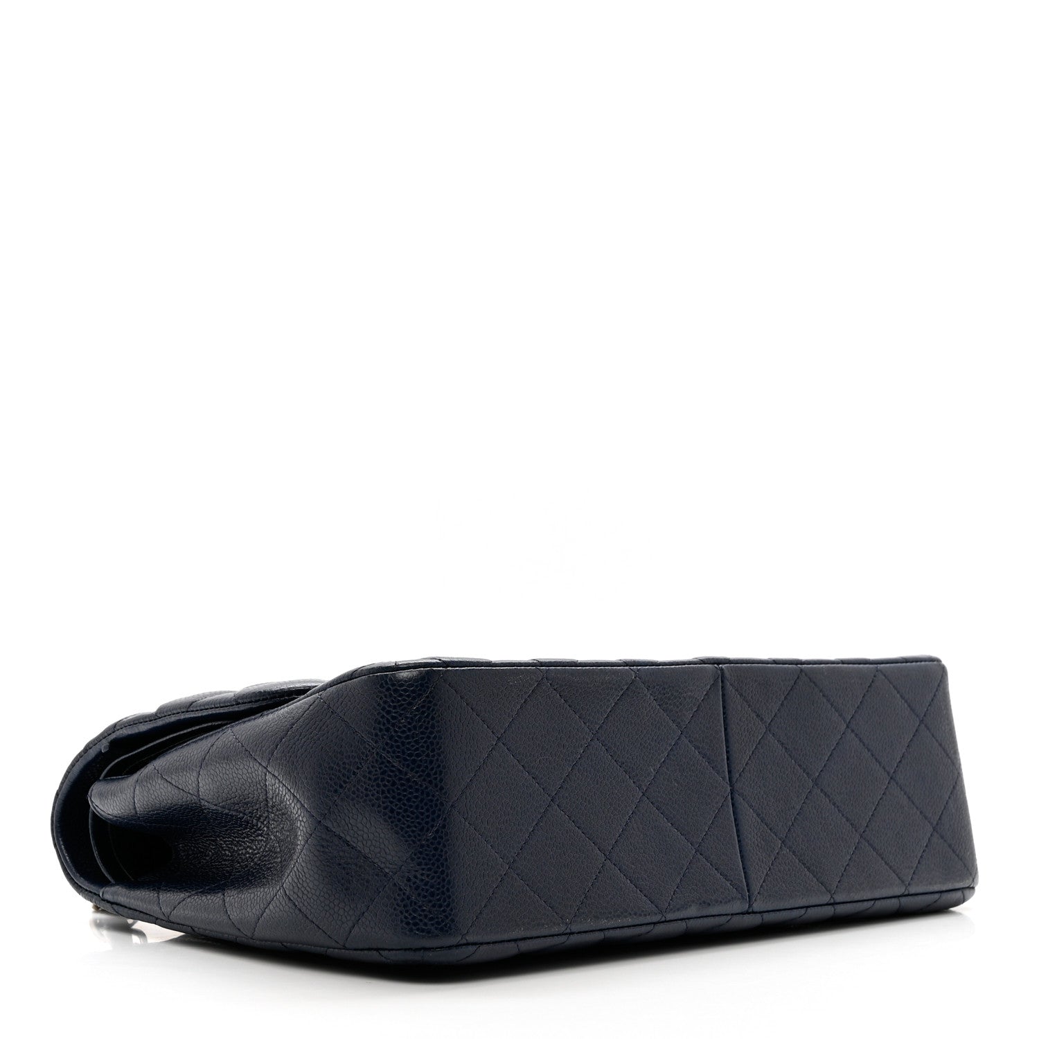 Chanel Caviar Quilted Jumbo Double Flap Navy Blue 4 of 9