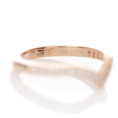 Tiffany 18K Rose Gold Diamond Soleste V Ring 49 5 5 of 5