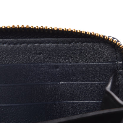 Saint Laurent Calfskin Monogram Zip Around Wallet Deep Marine 8 of 10