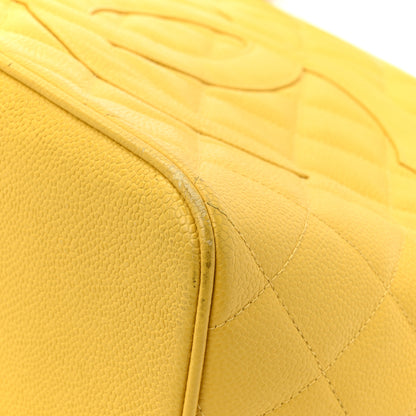Chanel Caviar Quilted Medallion Tote Yellow 9 of 13