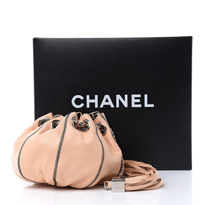 Chanel Lambskin Satin Mini Drawstring Tassel Shoulder Bag Rose Clair 10 of 10