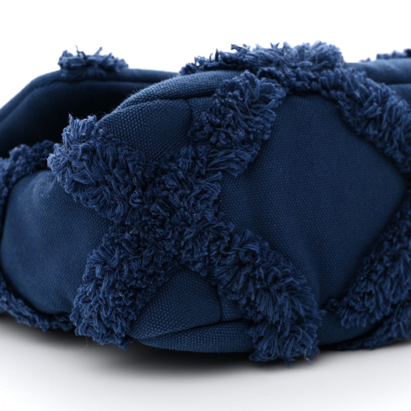 Cotton Canvas Quilted Medium 19 Flap Navy Blue