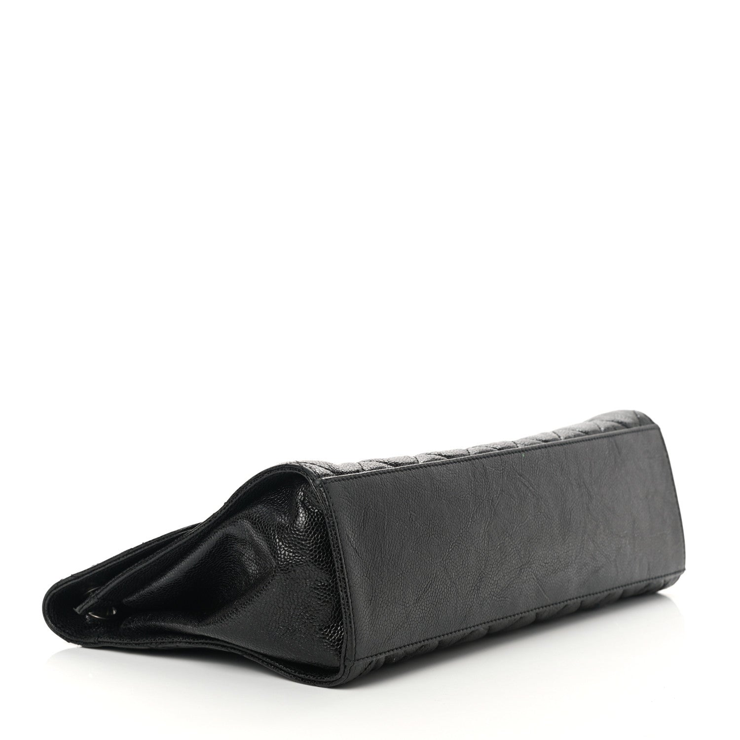 Chanel Crumpled Grained Calfskin Jumbo CC Crave Flap Black 4 of 13