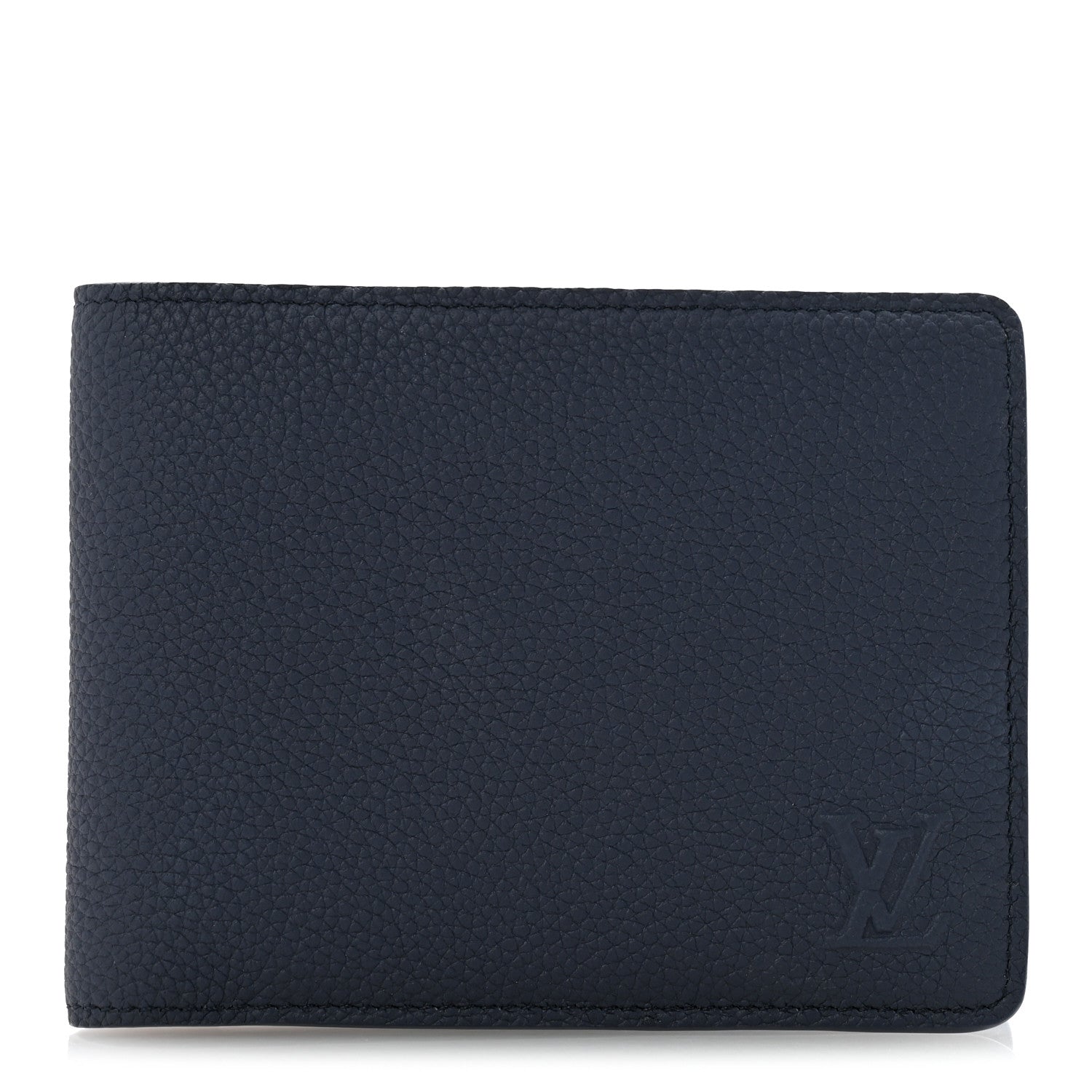 Louis Vuitton Grained Calfskin Multiple Wallet Navy 1 of 6