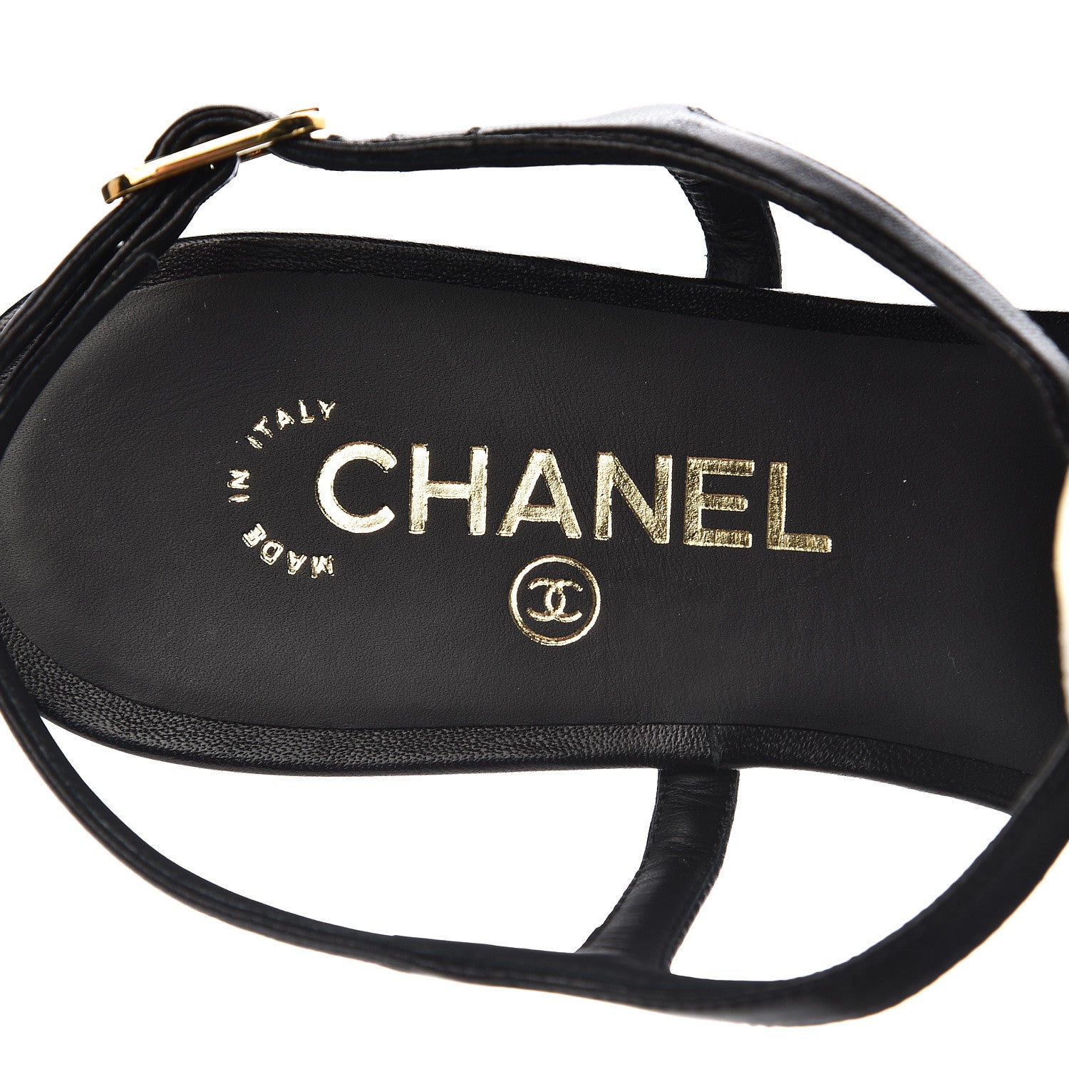 Chanel Lambskin Camellia Thong Sandals 41 Black White 6 of 10