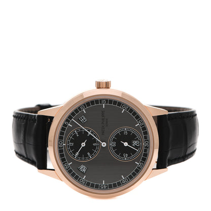 Patek Philippe 18K Rose Gold Alligator 40.5mm Annual Calendar Regulator Display Automatic Watch Graphite 5235/50R 2 of 5