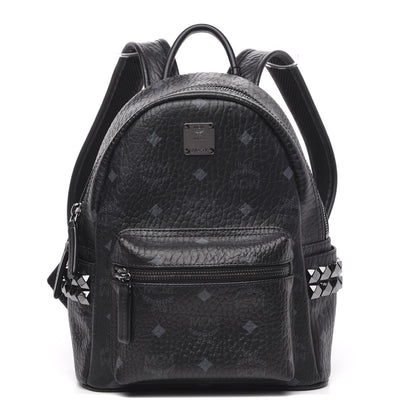 MCM Visetos Side Stud Mini Stark Backpack Black 1 of 8