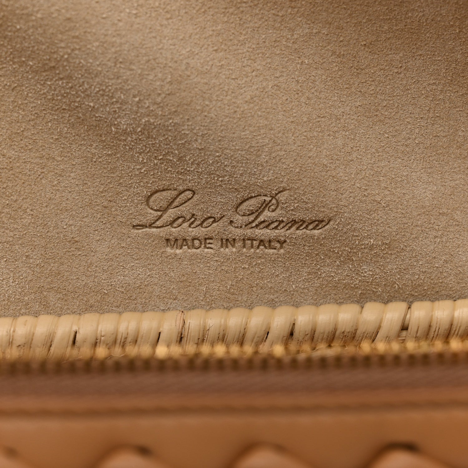 Loro Piana Wicker Calfskin L19 Extra Pocket Pouch Natural 6 of 9