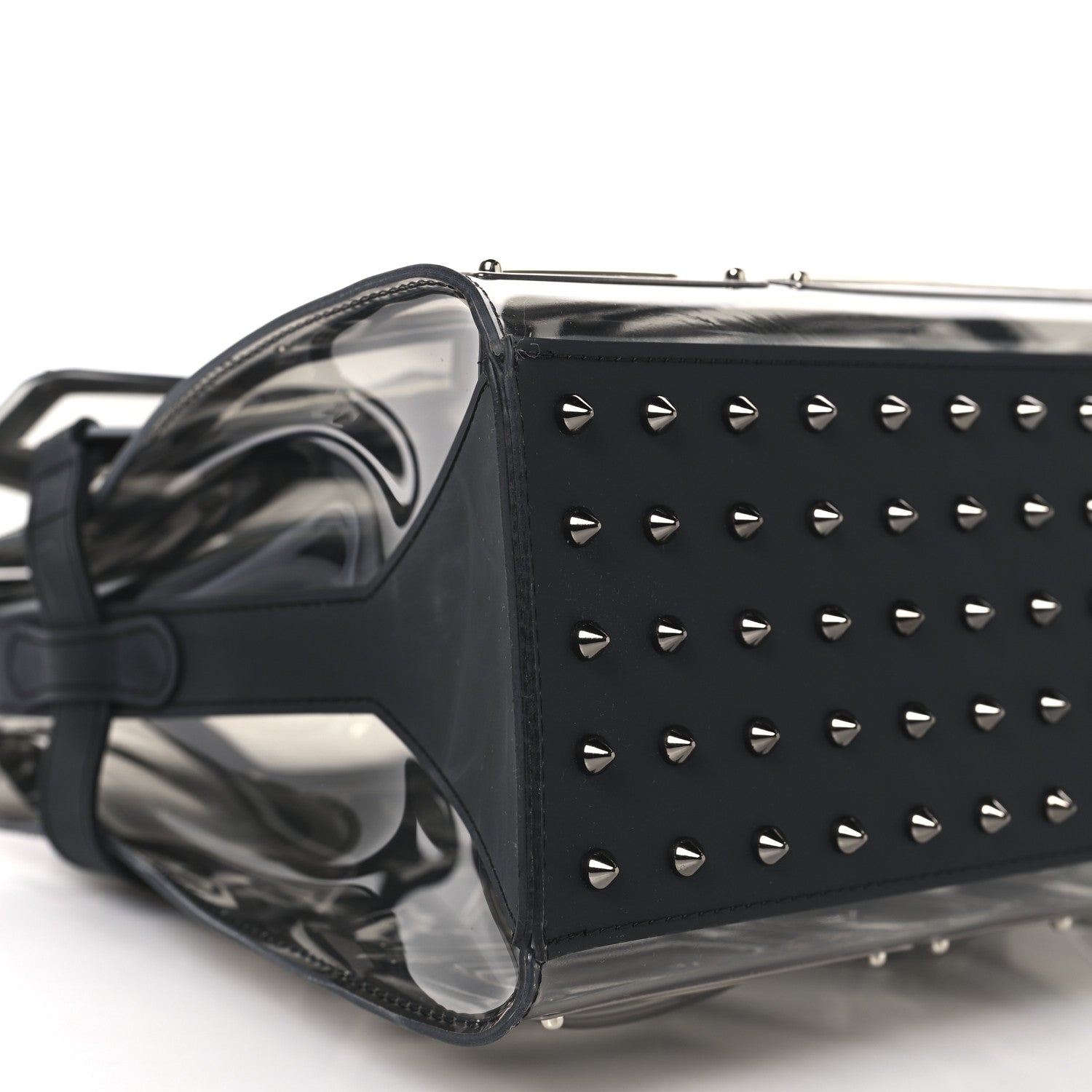 Delvaux Vinyl Gladiator Tempete Satchel Antique Silver Gold 8 of 9