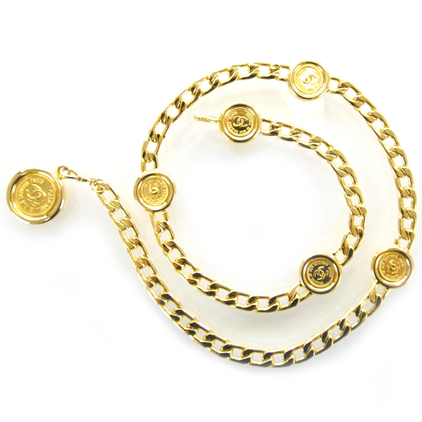CC Coin Chain Belt Gold