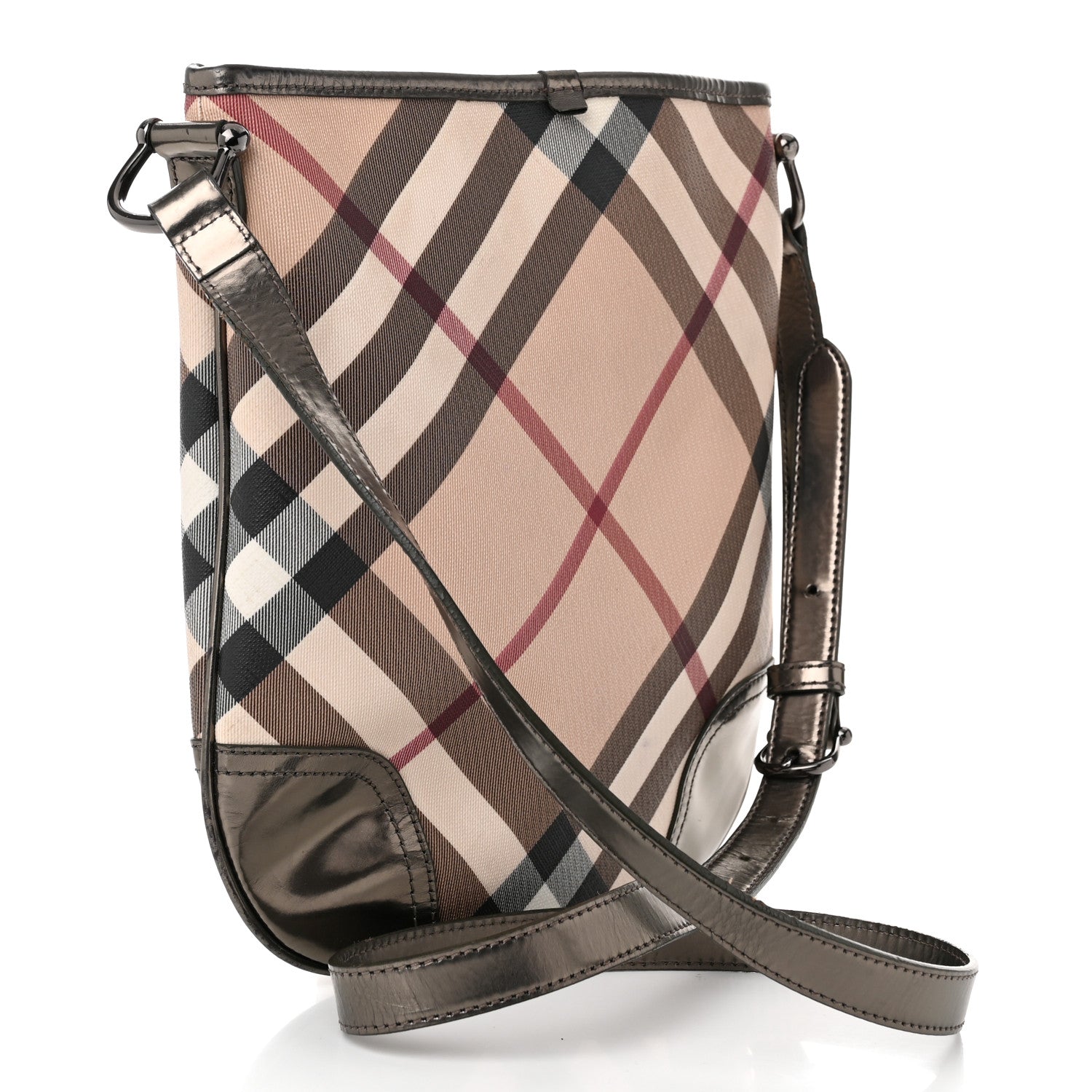 Burberry Supernova Check Small Dryden Crossbody Bag Silver 3 of 11