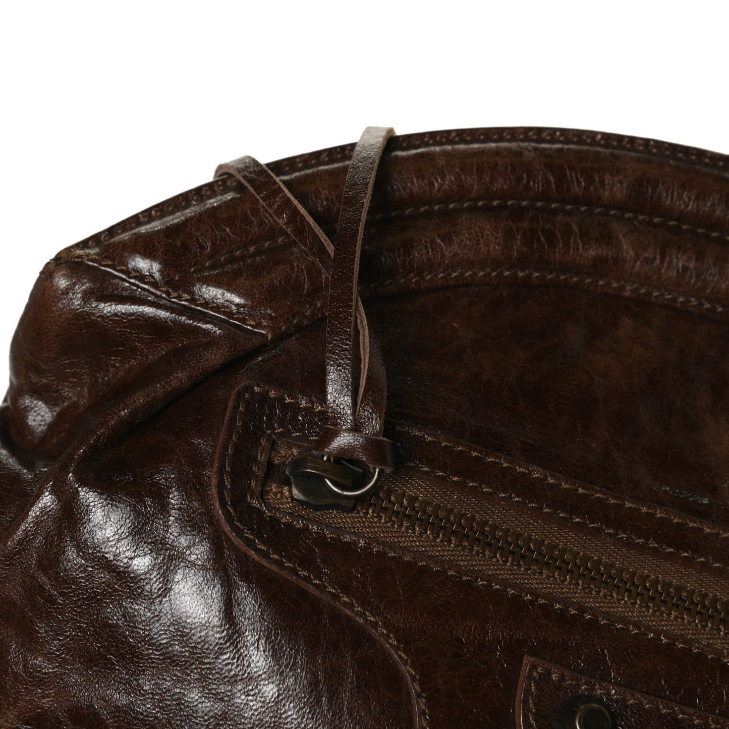 Chevre Classic Hardware Oval Clutch Truffle