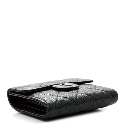 Chanel Caviar Quilted Compact Flap Wallet Black 4 of 9