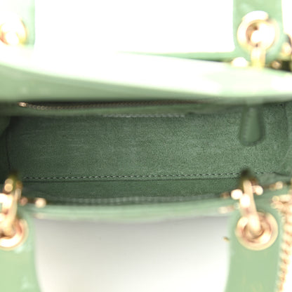 Christian Dior Patent Cannage Mini Lady Dior Mint Green 5 of 9
