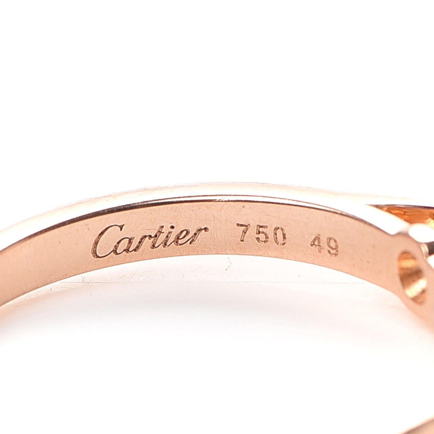 18K Pink Gold Diamond .29ct Solitaire Engagement Ring 49 4.75