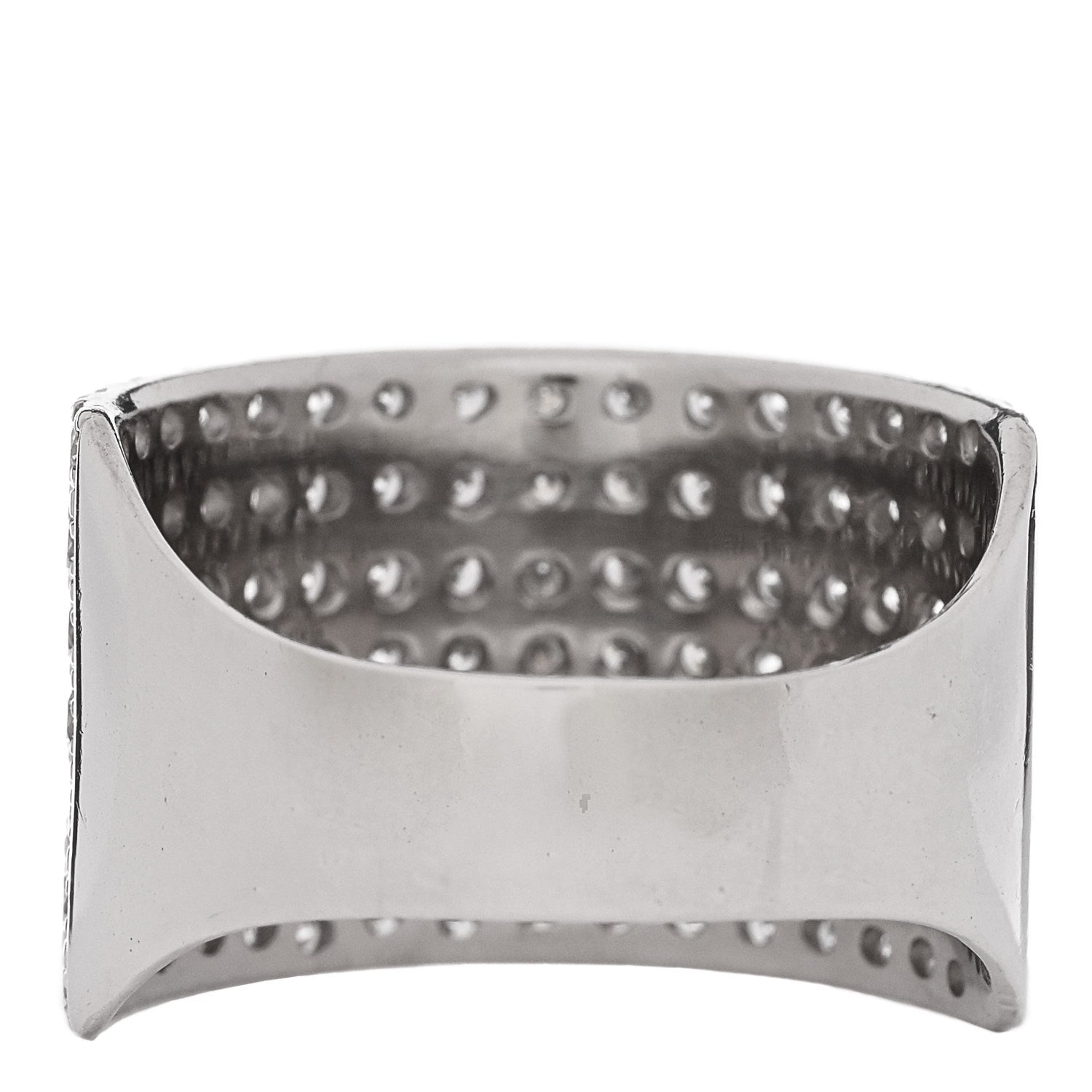 Parker & West by FASHIONPHILE Platinum Diamond 3.00ctw Seven Row Half Eternity Band Ring 61 9.75 4 of 10