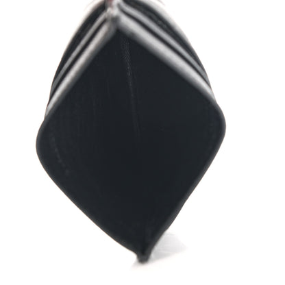 Saint Laurent Grain De Poudre Matelasse Chevron Monogram Credit Card Case Black 5 of 7