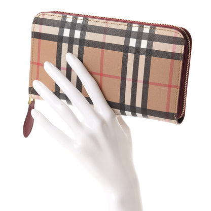 Burberry Vintage Check Elmore Zip Around Wallet Crimson 2 of 8