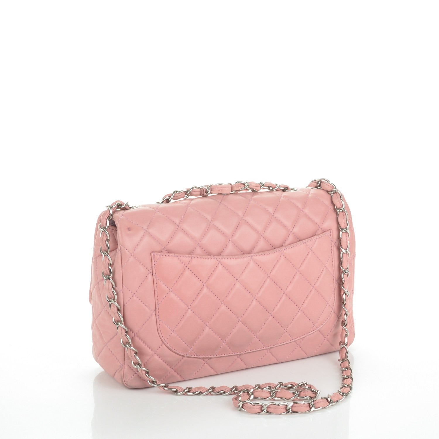 Chanel Lambskin Quilted Jumbo Single Flap Light Pink 3 of 12