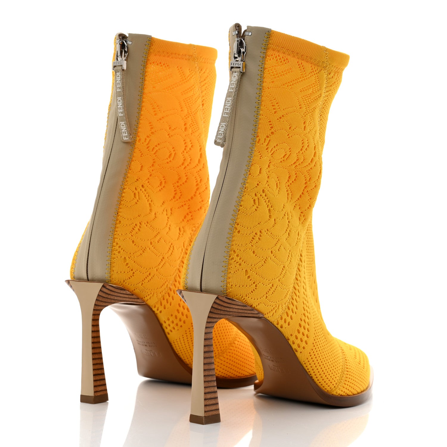 Fendi Technical 3D Mesh FFrame Ankle Boots 38.5 Reggae 4 of 7
