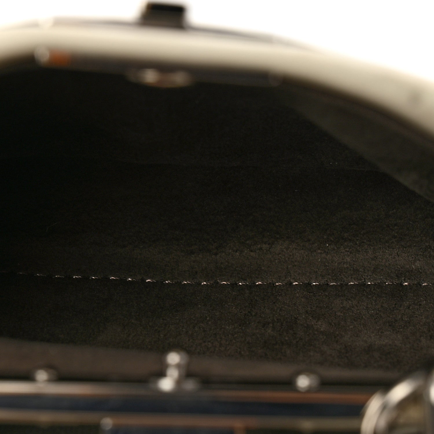 Fendi Shiny Nappa Micro Peekaboo Iconic Satchel White 5 of 13