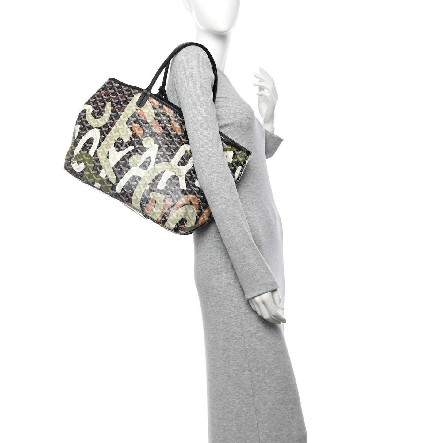 Goyardine Saint Louis Lettres Camouflage PM Black Green