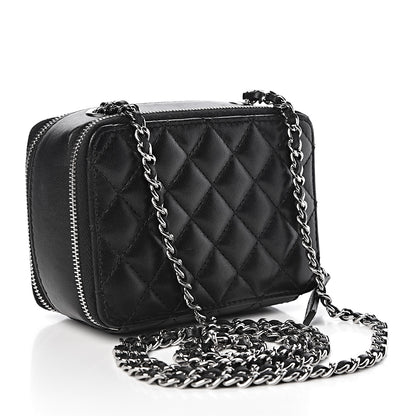 Chanel Lambskin Quilted Small Pocket Box Camera Case Black 3 of 12