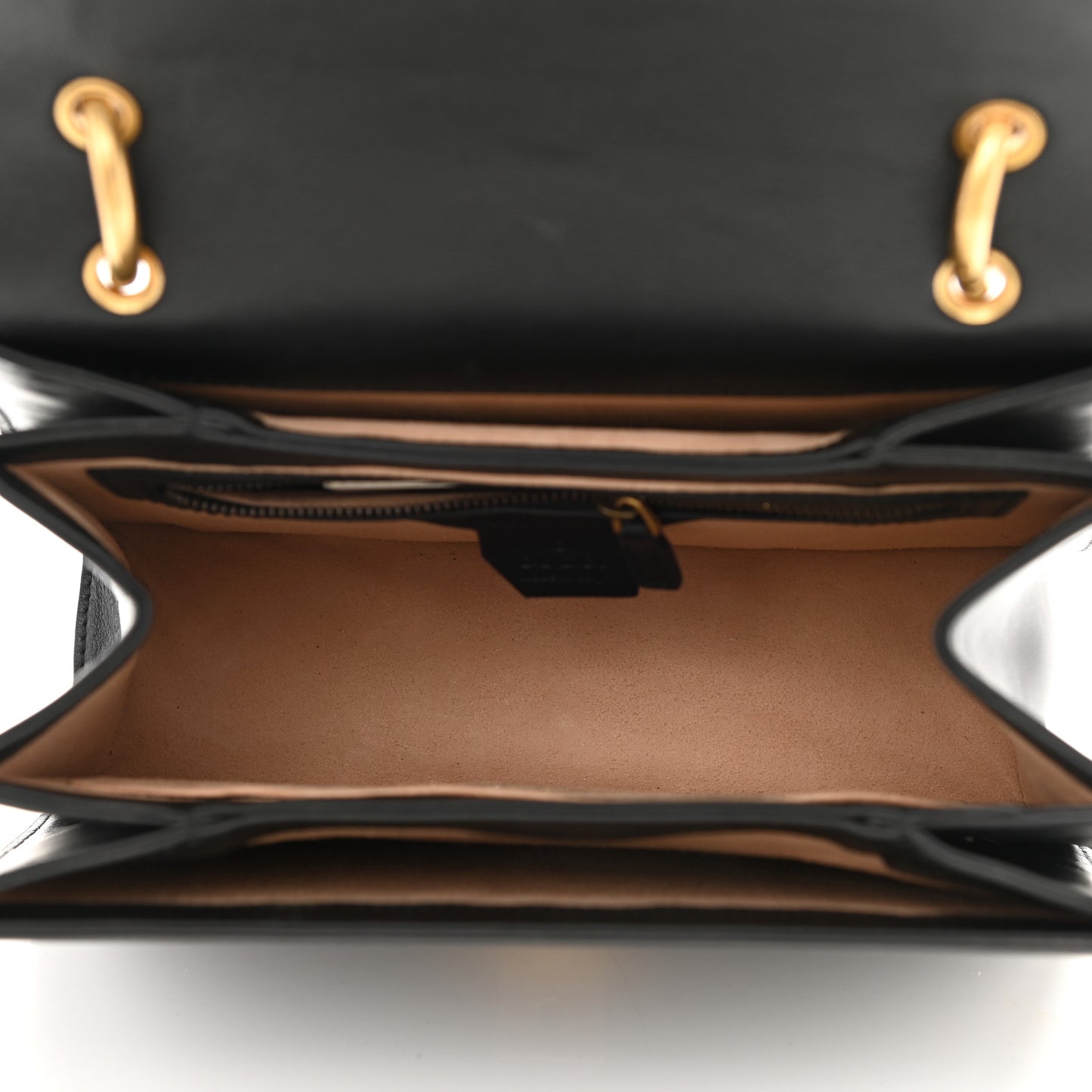 Calfskin Sylvie Web Small Queen Margaret Top Handle Bag Black