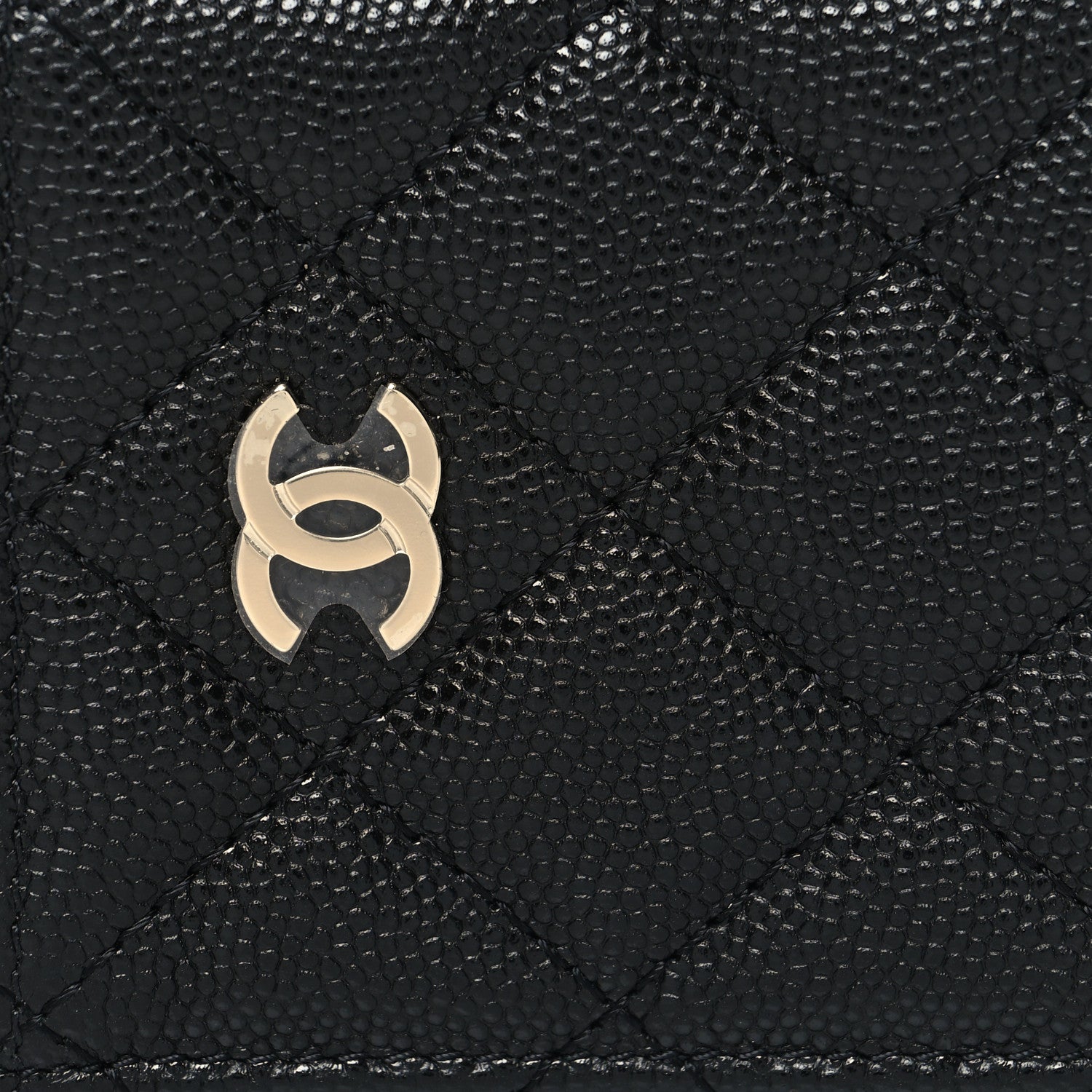 Chanel Caviar Quilted Zip Card Holder Black 8 of 8