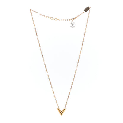 Louis Vuitton Essential V Necklace Gold 4 of 7