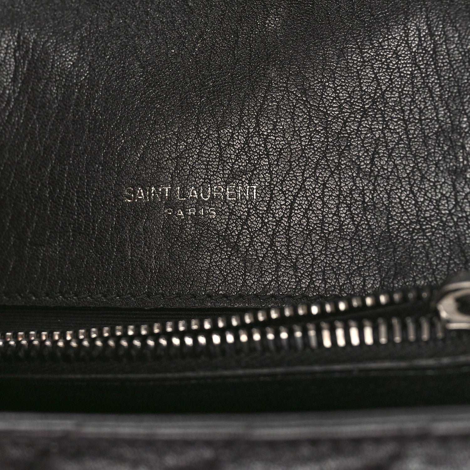 Saint Laurent Sheepskin Matelasse Chevron Monogram Medium College Bag Black 6 of 11