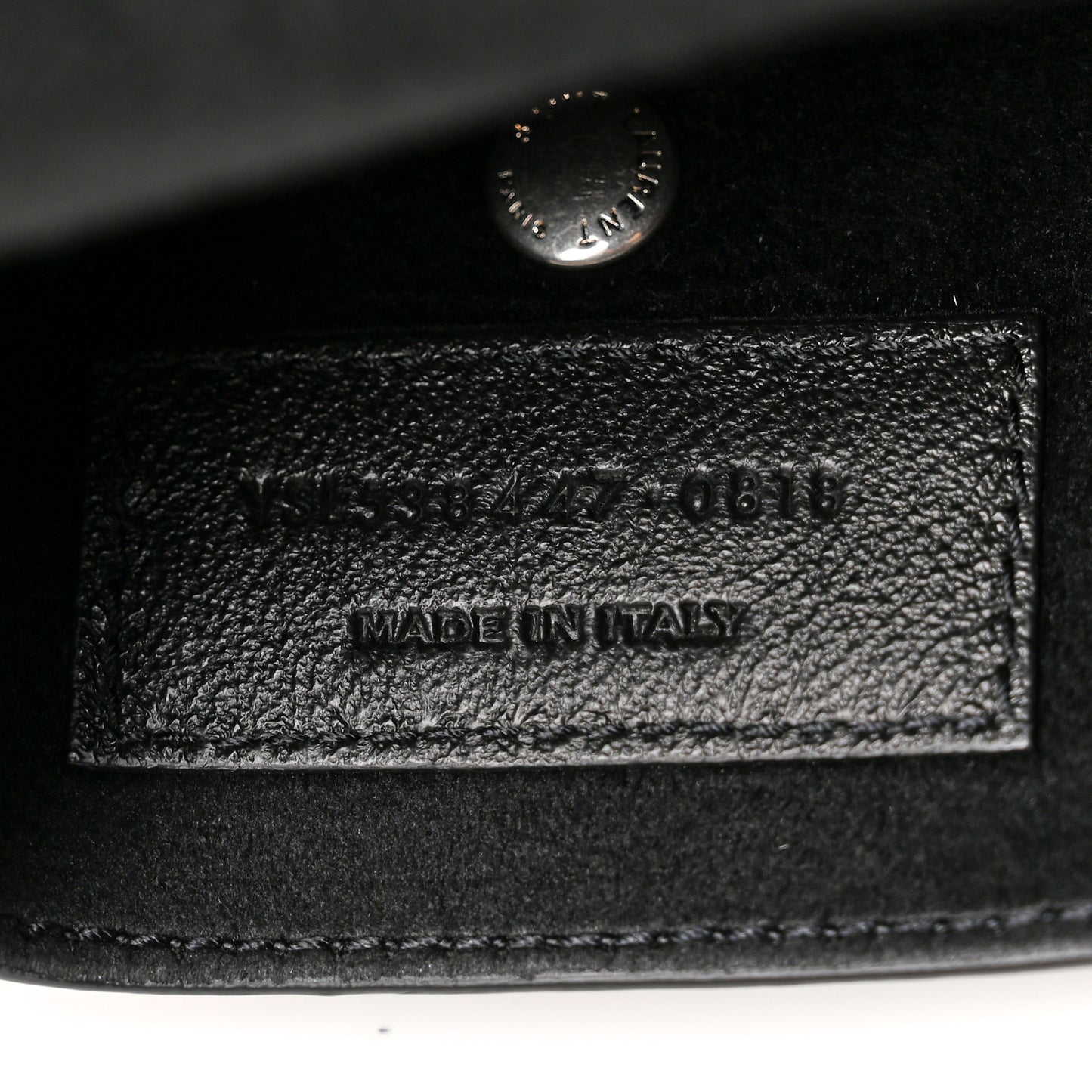 Lambskin Teddy Drawstring Bag Black